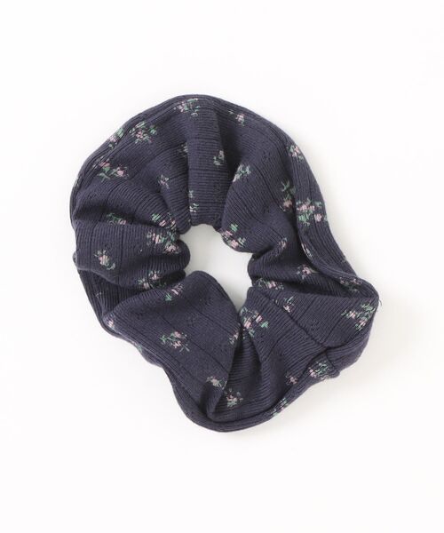 IMARI（イマリ）の「【 IMARI / イマリ 】 小花柄 リブニット ガーリー シュシュ（シュシュ・レディース・グレー/ホワイト/ネイビー/ブラウン・FREE）」の8枚目の写真