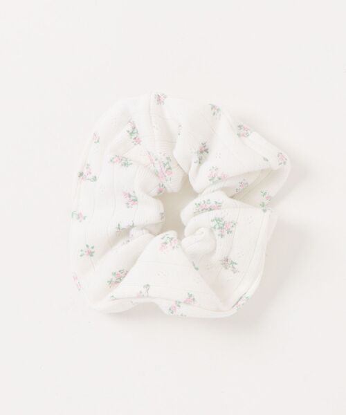 IMARI（イマリ）の「【 IMARI / イマリ 】 小花柄 リブニット ガーリー シュシュ（シュシュ・レディース・グレー/ホワイト/ネイビー/ブラウン・FREE）」の9枚目の写真