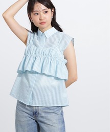 N.(N. Natural Beauty Basic) | ビスチェレイヤードフレンチスリーブシャツ(シャツ/ブラウス)