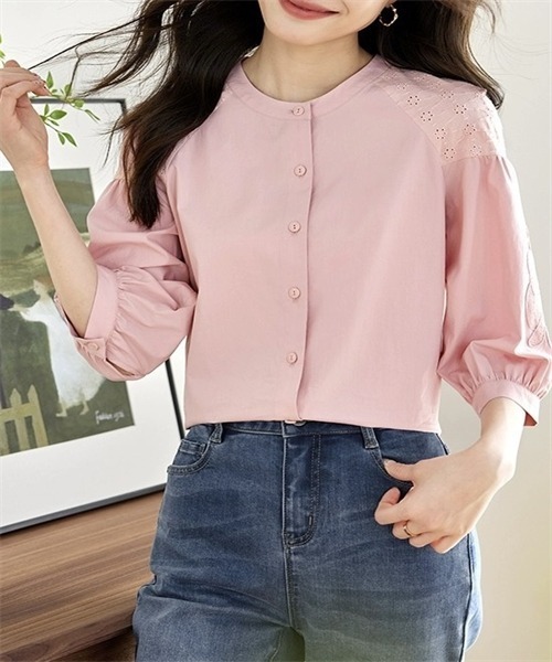 HERMES ギンガムチェック L/Sシャツ 15 1/2 胸刺繍 サッカーギンガムチェックシャツワンピース（シャツワンピース