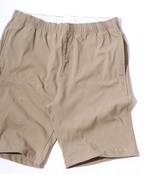 CAPTAIN STAG（キャプテンスタッグ）の「CAPTAIN STAG/キャプテンスタッグ ストレッチ ワンポイントロゴ刺繍 イージー カラーショートパンツ ハーフパンツ ショーツ（その他パンツ・メンズ・カーキ/ベージュ/ブラック/ネイビー/サックスブルー・L/LL/M）」の2枚目の写真