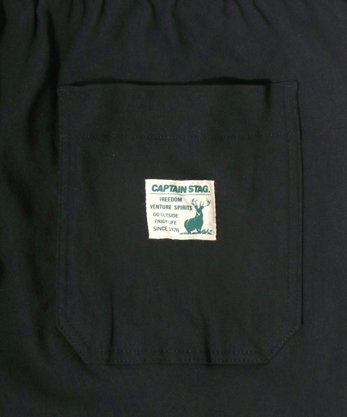 CAPTAIN STAG（キャプテンスタッグ）の「CAPTAIN STAG/キャプテンスタッグ ストレッチ ワンポイントロゴ刺繍 イージー カラーショートパンツ ハーフパンツ ショーツ（その他パンツ・メンズ・カーキ/ベージュ/ブラック/ネイビー/サックスブルー・L/LL/M）」の17枚目の写真