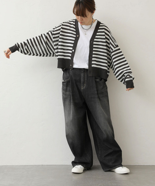 journal standard luxe｜シアーテンジク Vネックカーディガン