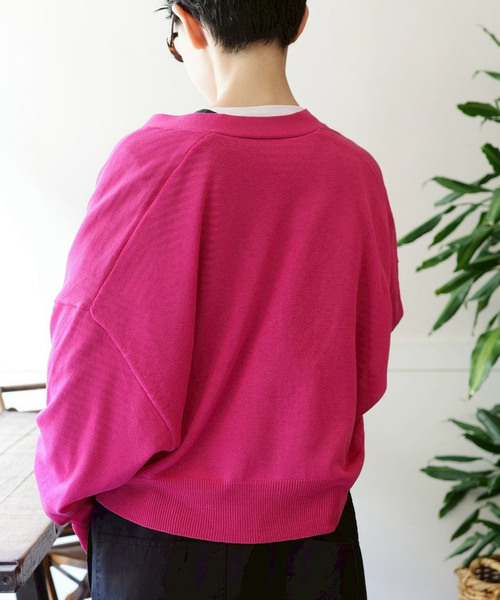 JOURNAL STANDARD LUXE◆COTTONアゼVネックカカーディガン/FREE/コットン/ブラック/22-080-440-0060-3 JOURNAL STANDARD LUXE(ジャーナルスタンダードラックス