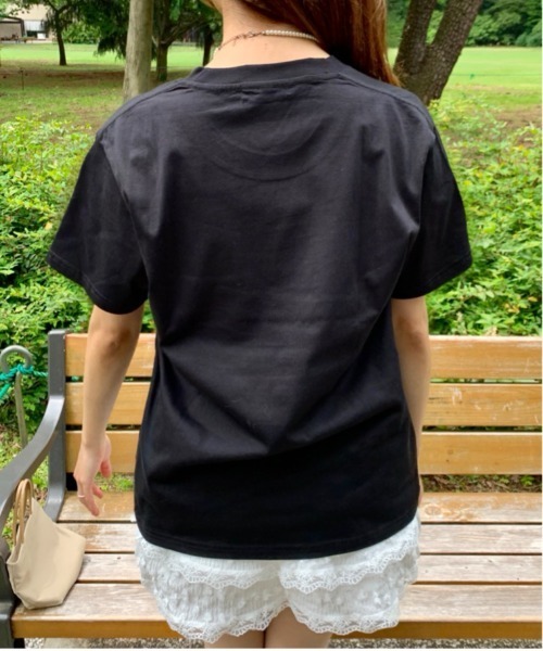 Teem Store(チームストア)の「リボンデザイン プリントTシャツ(Tシャツ/カットソー・レディース・ブラック/ホワイト・S/M)」の11枚目の写真