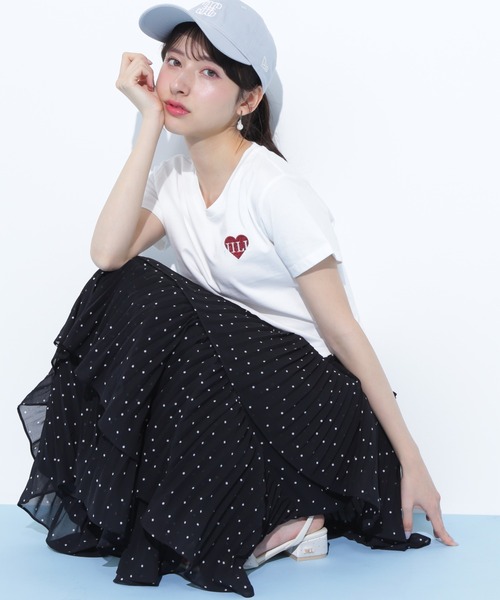 JUSGLITTY ハート刺繍クロップドカットソー JUSGLITTY ハート刺繍クロップドカットソー - メルカリ