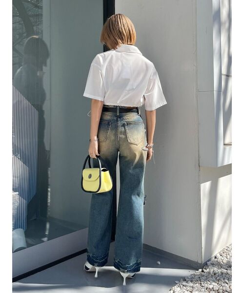 EVRIS（エヴリス）の「ワンポイントショートシャツ（シャツ/ブラウス・レディース・ホワイト/ブルー・FREE）」の10枚目の写真