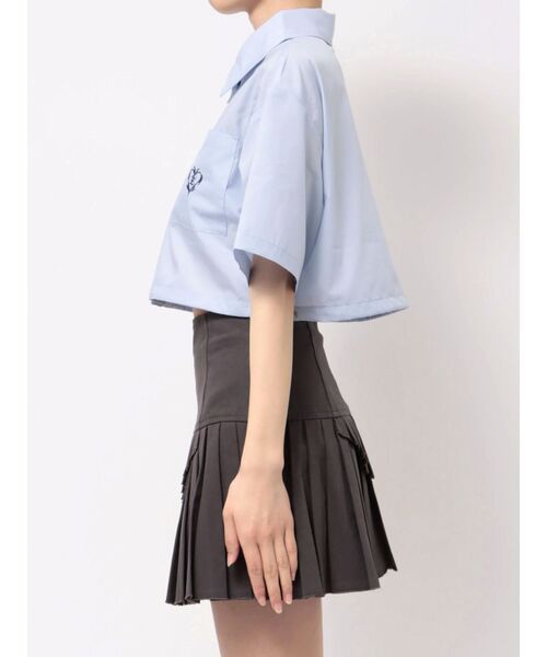 EVRIS（エヴリス）の「ワンポイントショートシャツ（シャツ/ブラウス・レディース・ホワイト/ブルー・FREE）」の18枚目の写真