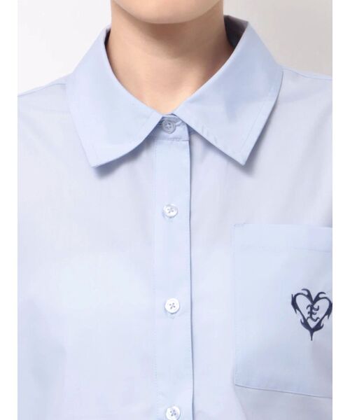 EVRIS（エヴリス）の「ワンポイントショートシャツ（シャツ/ブラウス・レディース・ホワイト/ブルー・FREE）」の20枚目の写真