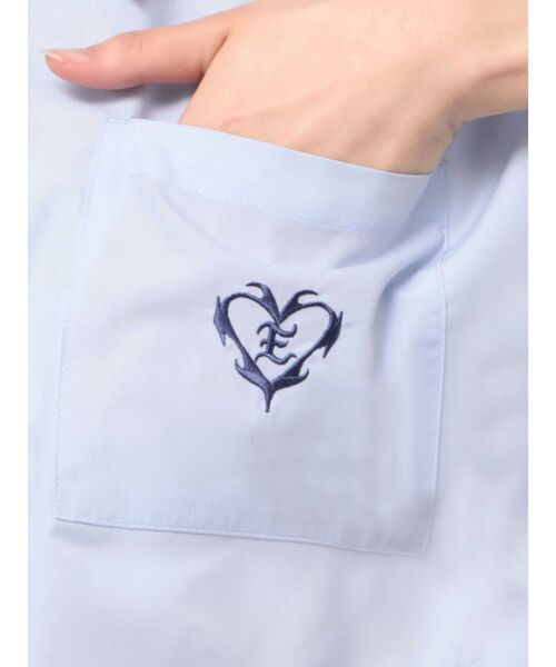 EVRIS（エヴリス）の「ワンポイントショートシャツ（シャツ/ブラウス・レディース・ホワイト/ブルー・FREE）」の22枚目の写真