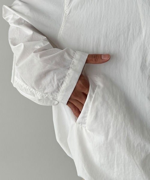 CANAL JEAN(キャナルジーン)の「El mar ノーカラーブルゾン(ノーカラージャケット・レディース・ベージュ/ホワイト・ONE SIZE)」の13枚目の写真