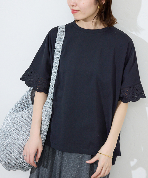 レースコンビニュアンスプルオーバー（Tシャツ/カットソー