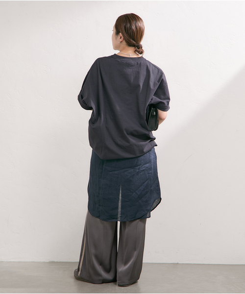 JOURNAL STANDARD（ジャーナルスタンダード）の「《追加2》タックスウェットTシャツ（Tシャツ/カットソー・レディース・ブラック系その他/ホワイト/ブラウン系その他/Red・FREE）」の12枚目の写真