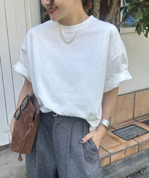 JOURNAL STANDARD（ジャーナルスタンダード）の「《追加2》タックスウェットTシャツ（Tシャツ/カットソー・レディース・ブラック系その他/ホワイト/ブラウン系その他/Red・FREE）」の22枚目の写真