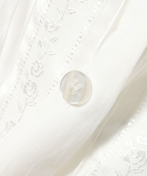 Ray BEAMS（レイビームス）の「レーステープ ライン シャツ（シャツ/ブラウス・レディース・ホワイト/ブラック・ONE SIZE）」の15枚目の写真