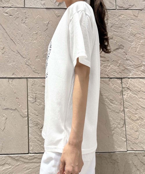 LOWO（ロワ）の「綿混フロントプリントTシャツ カットソー（Tシャツ/カットソー・レディース・ブルー/ホワイト/ネイビー・FREE）」の7枚目の写真