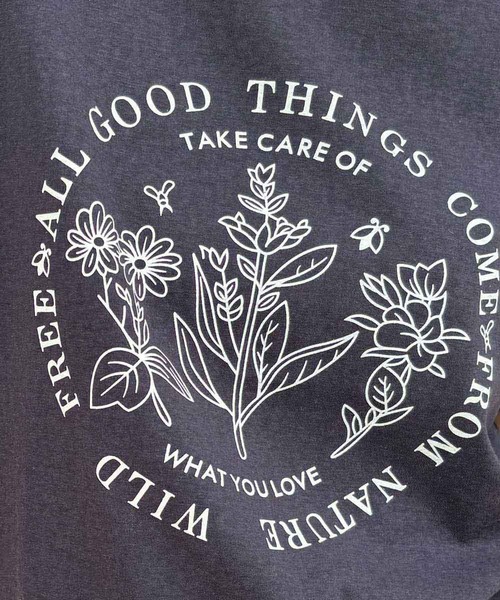 LOWO（ロワ）の「綿混フロントプリントTシャツ カットソー（Tシャツ/カットソー・レディース・ブルー/ホワイト/ネイビー・FREE）」の11枚目の写真