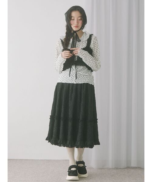 merry jenny（メリージェニー）の「ribbonジャガードスニーカー（スニーカー・レディース・ブルー/オフホワイト/ブラック・MEDIUM/LARGE）」の21枚目の写真