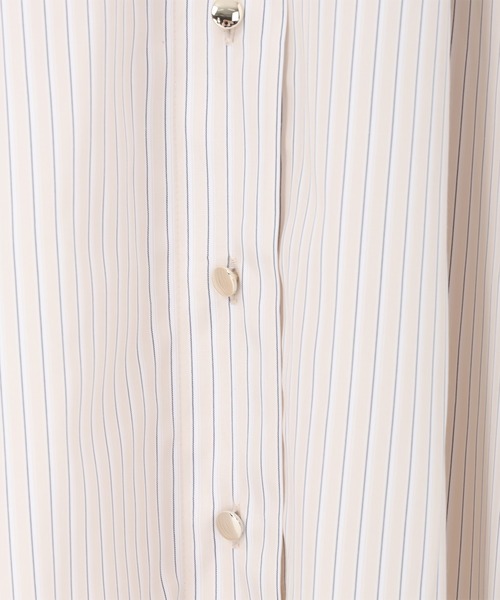 31 Sons de mode（トランテアン　ソン　ドゥ　モード）の「2wayパフスリーブシャツワンピース（ワンピース・レディース・ライトブルー/ブラウン/ベージュ・S/M）」の10枚目の写真