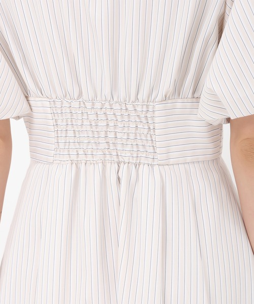 31 Sons de mode（トランテアン　ソン　ドゥ　モード）の「2wayパフスリーブシャツワンピース（ワンピース・レディース・ライトブルー/ブラウン/ベージュ・S/M）」の12枚目の写真