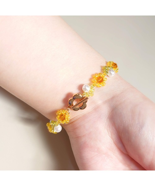 モアサナイト　ブレスレット　花　ひまわり モアサナイト ひまわり ブレスレット - メルカリ