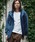 CAMBIOiJrIj́umpa3848- Fleece Lining Indigo Sweat Riders Zip Parka Wbvp[J[ip[J[jvbCfBSu[
