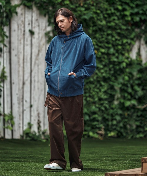CAMBIO(カンビオ)の「mpa3848- Fleece Lining Indigo Sweat Riders Zip Parka ジップパーカー(パーカー・メンズ・ブラック/インディゴブルー・S/M/L)」の6枚目の写真