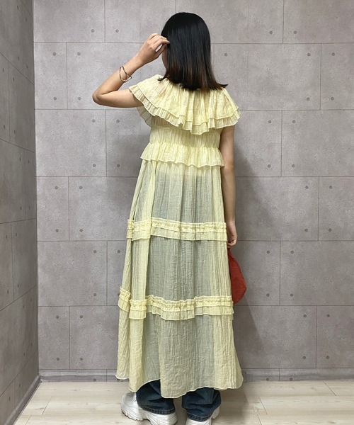 NANEA（ナネア）の「前後着用可能　2wayシアーレースアップカーディガンワンピース（ワンピース・レディース・アイボリー・フリー）」の15枚目の写真