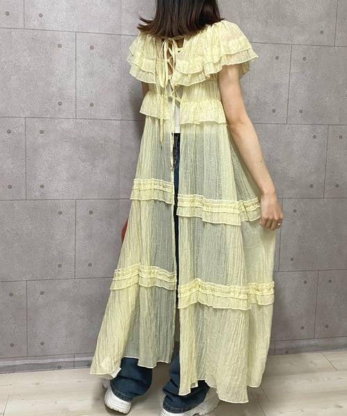 NANEA（ナネア）の「前後着用可能　2wayシアーレースアップカーディガンワンピース（ワンピース・レディース・アイボリー・フリー）」の22枚目の写真