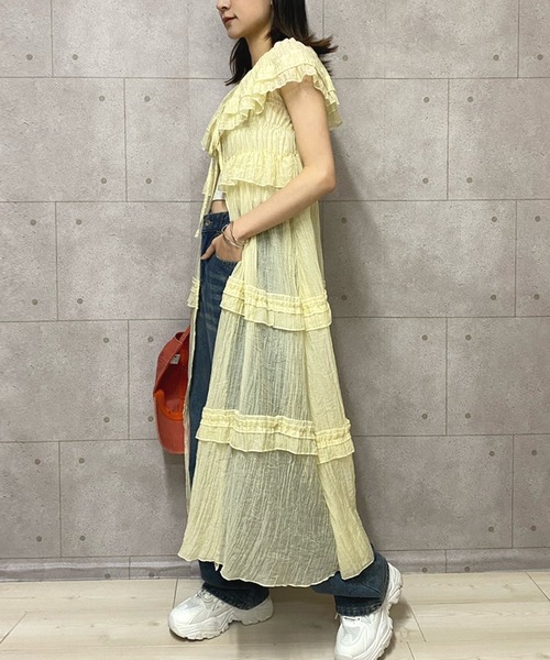 NANEA（ナネア）の「前後着用可能　2wayシアーレースアップカーディガンワンピース（ワンピース・レディース・アイボリー・フリー）」の17枚目の写真