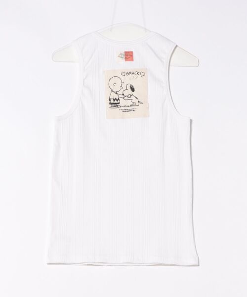 SNOOPY×OLD BETTY'S(スヌーピーカケルオールドベティーズ)の「スヌーピー【SNOOPY】Random Rib Tank Top(タンクトップ・レディース・ベージュ/オフホワイト・FREE)」の14枚目の写真