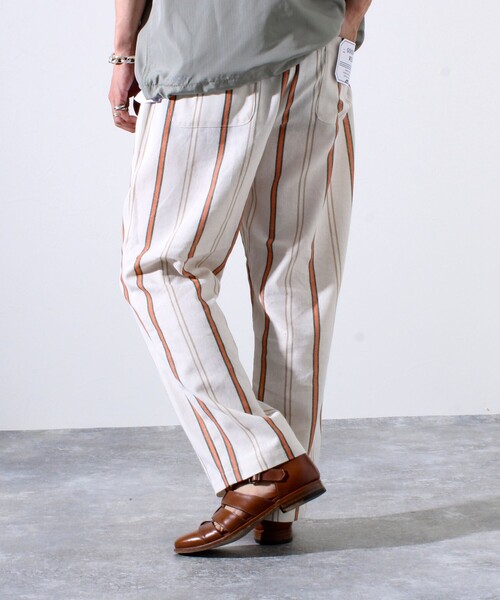 GLOSTER（グロスター）の「【追加販売】【GLOSTER/グロスター】TROPICAL GOODNESS イージーサマーパンツ（その他パンツ・メンズ・ネイビー/ホワイト系その他/ピンク/アイボリー/ブルー/チャコールグレー・S/M/L）」の3枚目の写真