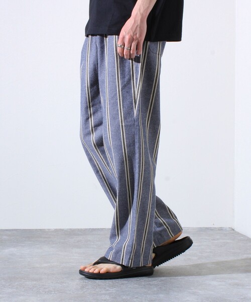 GLOSTER（グロスター）の「【追加販売】【GLOSTER/グロスター】TROPICAL GOODNESS イージーサマーパンツ（その他パンツ・メンズ・ネイビー/ホワイト系その他/ピンク/アイボリー/ブルー/チャコールグレー・S/M/L）」の5枚目の写真