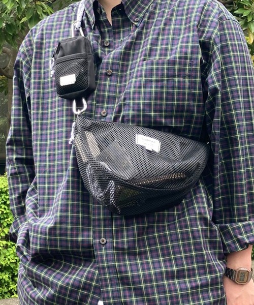 ACCOMMODE（アコモデ）の「カラップメッシュショルダー（ショルダーバッグ・レディース・ブラック/ブルー/グレー/アイボリー/カーキ/ミント/オレンジ/パープル・FREE）」の10枚目の写真