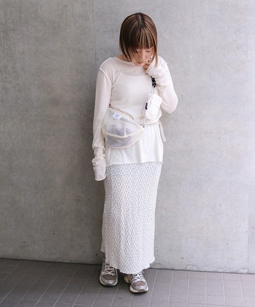 ACCOMMODE（アコモデ）の「カラップメッシュショルダー（ショルダーバッグ・レディース・ブラック/ブルー/グレー/アイボリー/カーキ/ミント/オレンジ/パープル・FREE）」の21枚目の写真