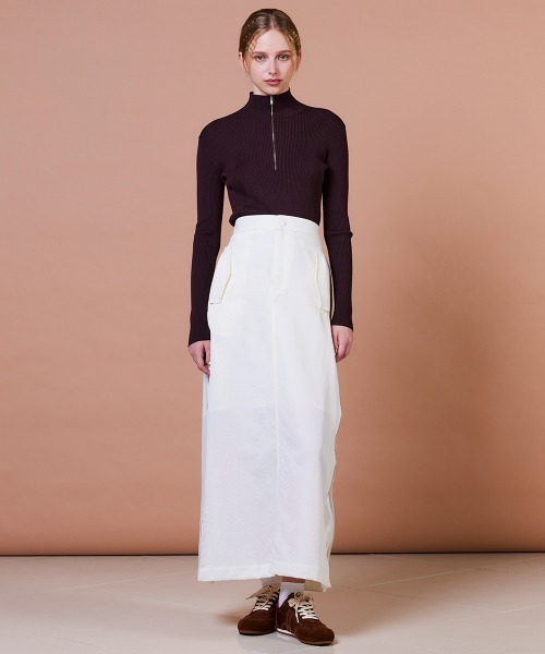 DOUBLE STANDARD CLOTHING(ダブルスタンダードクロージング)の「MA-1 スカート(スカート・レディース・ブラック/オフホワイト・38/36)」の6枚目の写真