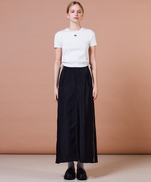 DOUBLE STANDARD CLOTHING(ダブルスタンダードクロージング)の「MA-1 スカート(スカート・レディース・ブラック/オフホワイト・38/36)」の7枚目の写真