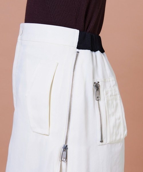 DOUBLE STANDARD CLOTHING(ダブルスタンダードクロージング)の「MA-1 スカート(スカート・レディース・ブラック/オフホワイト・38/36)」の15枚目の写真