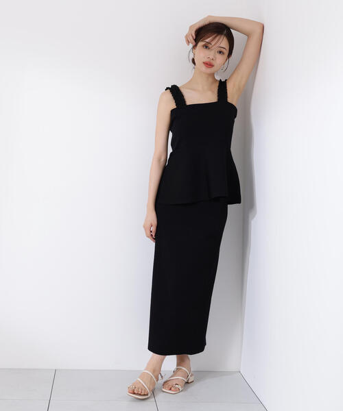 PROPORTION BODY DRESSING(プロポーションボディドレッシング)の「ペプラムキャミセットアップ / 1215240602(ワンピース・レディース・ブラック/ダークグレー・MEDIUM/P/S)」の18枚目の写真