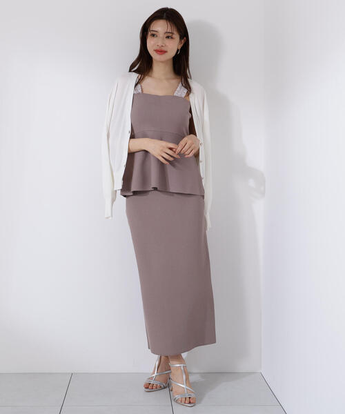 PROPORTION BODY DRESSING(プロポーションボディドレッシング)の「ペプラムキャミセットアップ / 1215240602(ワンピース・レディース・ブラック/ダークグレー・MEDIUM/P/S)」の6枚目の写真