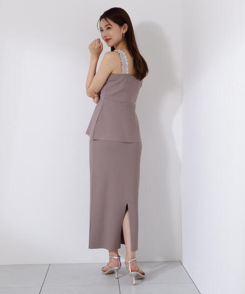 PROPORTION BODY DRESSING(プロポーションボディドレッシング)の「ペプラムキャミセットアップ / 1215240602(ワンピース・レディース・ブラック/ダークグレー・MEDIUM/P/S)」の7枚目の写真