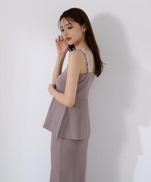 PROPORTION BODY DRESSING(プロポーションボディドレッシング)の「ペプラムキャミセットアップ / 1215240602(ワンピース・レディース・ブラック/ダークグレー・MEDIUM/P/S)」の10枚目の写真