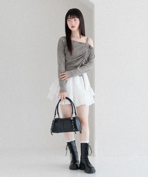Heather(ヘザー)の「ハトメミニボストンBAG 577057(ボストンバッグ・レディース・ブラック/ブラウン・ONE SIZE)」の3枚目の写真