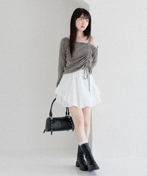 Heather(ヘザー)の「ハトメミニボストンBAG 577057(ボストンバッグ・レディース・ブラック/ブラウン・ONE SIZE)」の4枚目の写真