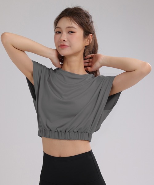 HYSSHOP（エイチワイエスショップ）の「レディース ドルマンシルエットヨガウェアトップス［フィットネス/ピラティス/ダンス/ジム/スポーツ］[トレーニングウェア/ジムウェア/ピラティスウェア]（その他トップス・レディース・グレー/ブラック/ホワイト/パープル系その他・XL/L/M/S）」の14枚目の写真