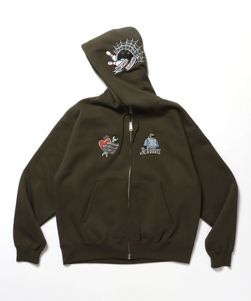 BEN DAVIS（ベンデイビス）】 SOUVENIR ZIP HOODIE /パーカー
