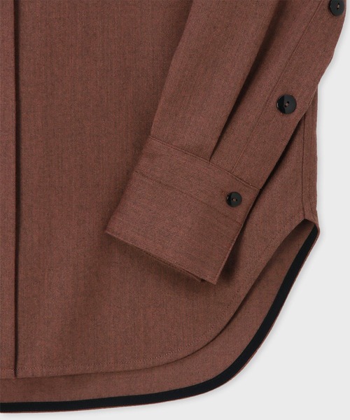 Paul Smith（ポールスミス）の「ウィメンズ ウールフランネル ボタンシャツ / 235053 334B（シャツ/ブラウス・レディース・コーラル・38/40）」の4枚目の写真