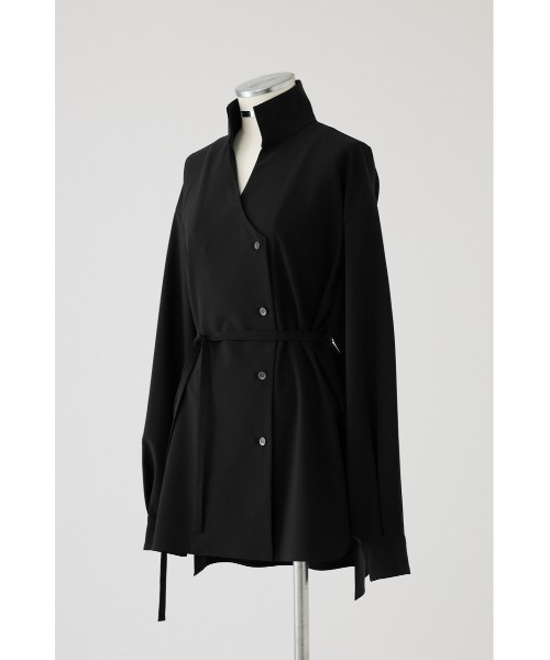 【美品】 JK like v neck SH ブラック シャツ ジャケット RIM.ARK（リムアーク）の「JK like v neck SH ジャケットライクV