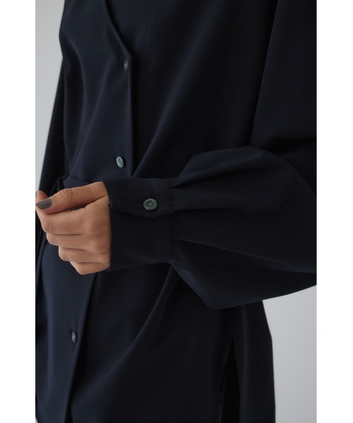 RIM.ARK 26SS W-zip stand collar JK ブラック RIM.ARK（リムアーク）の「W-zip stand collar JK ダブル ジップ