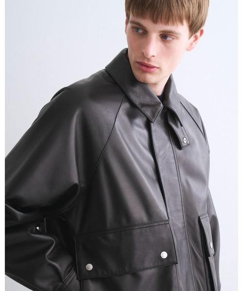 Traditional Weatherwear(トラディショナルウェザーウェア)の「ELTON GTS LEATHER(ステンカラーコート・メンズ・ブラック・38/36)」の6枚目の写真